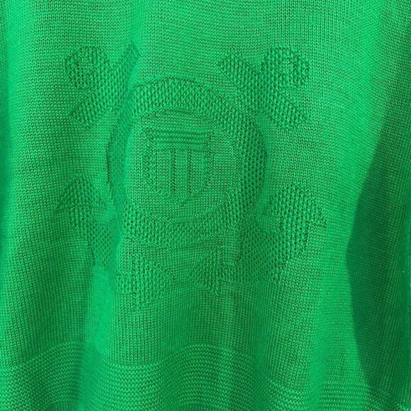 Crossed Double Anchors Emblem Women’s Green Mock Turtleneck Sweater Size M - Picture 5 of 11